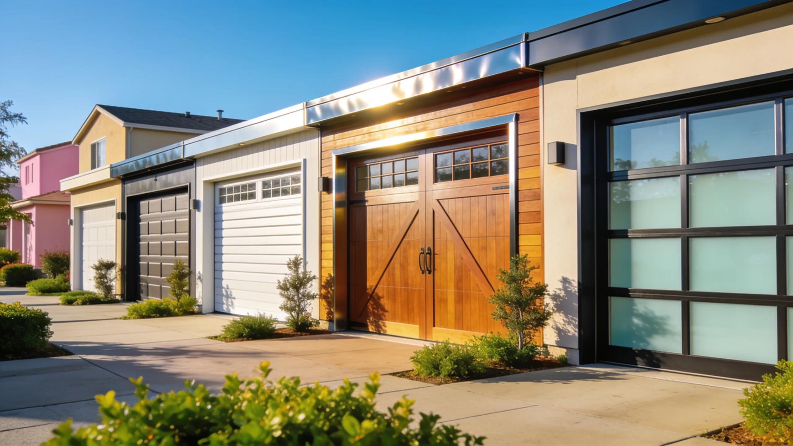 Modern garage doors in Santa Maria highlighting repair services options