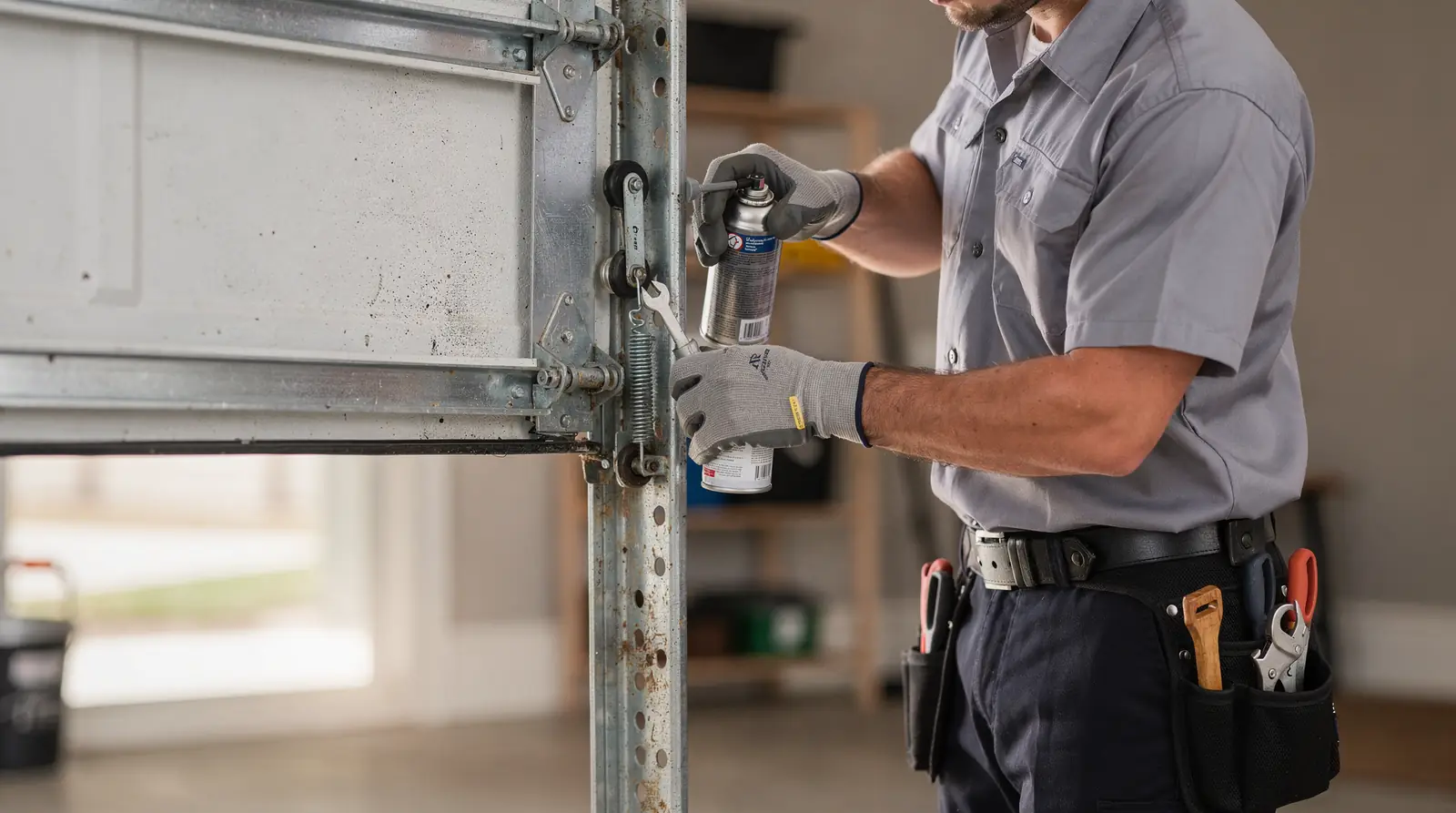 A garage door tune-up from Precision Door of Santa Maria covers springs, rollers, cables