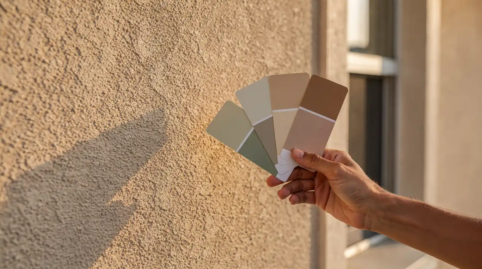 Beige exteriors, common on California stucco homes, provide a versatile backdrop for many garage door