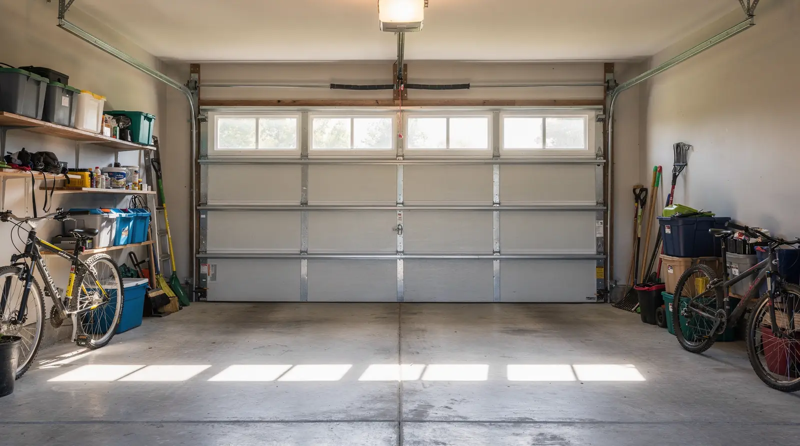 Natural light transforms a garage space, lifting mood and making it feel larger and more